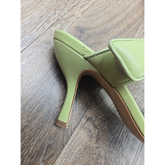 Gia Borghini GIA x Pernille Teisbaek Two Strap Padded Leather Sandals Green 37 - Picture 6 of 16